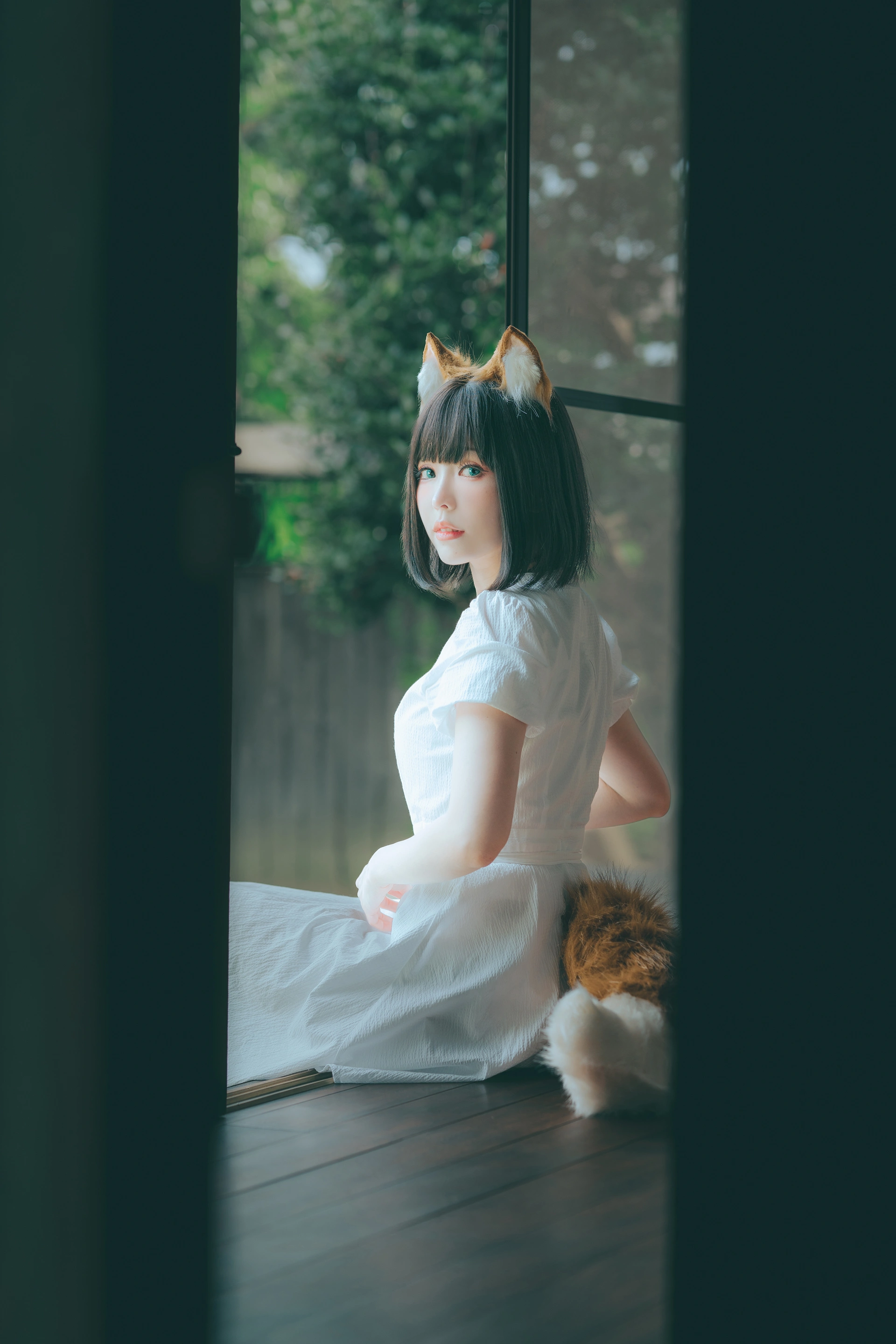 ElyEE子 - NO.116【寫真7月訂閱】B- Dongitsune ~White dress白洋裝狐少女 2