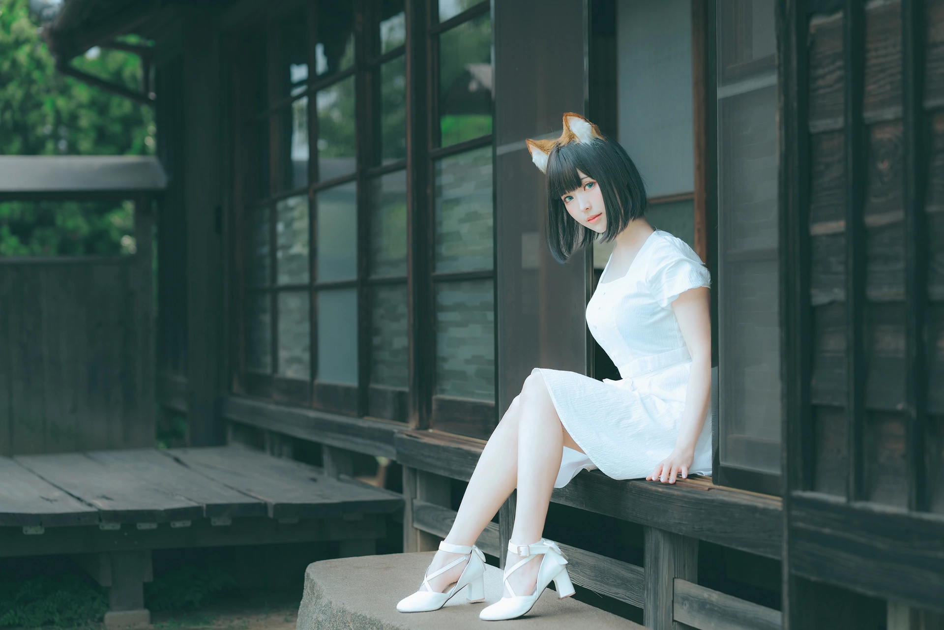 ElyEE子 - NO.116【寫真7月訂閱】B- Dongitsune ~White dress白洋裝狐少女 3